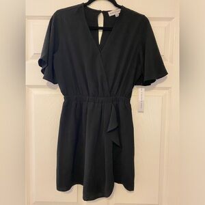 Emma & Michele Women’s/jrs One-Piece Jumpsuit Shorts/ Short Sleeve Small- Black